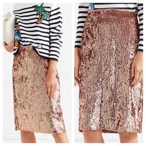J. Crew Rose Gold Sequin Skirt